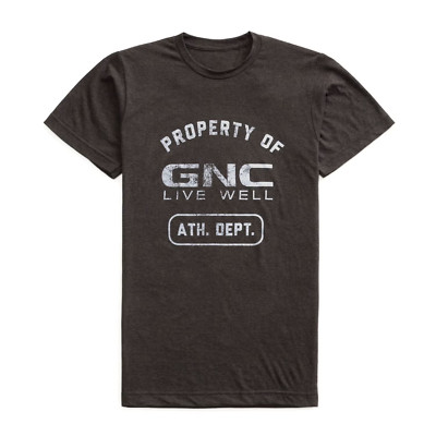 GNC Black T-Shirt High Quality With White Words Small Size Cotton Durable NEW