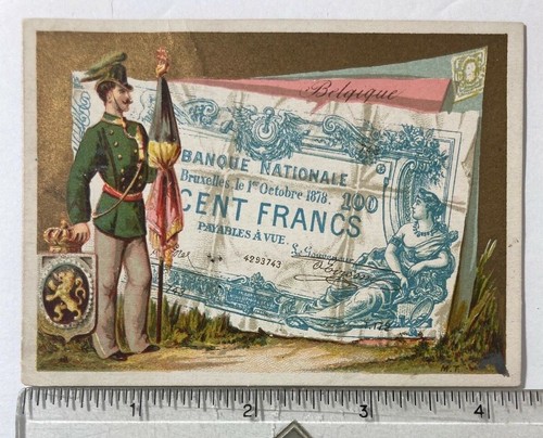National Bank of Belgium Trade Card Belqique Banque Nationale Bruxelles - Picture 2 of 3