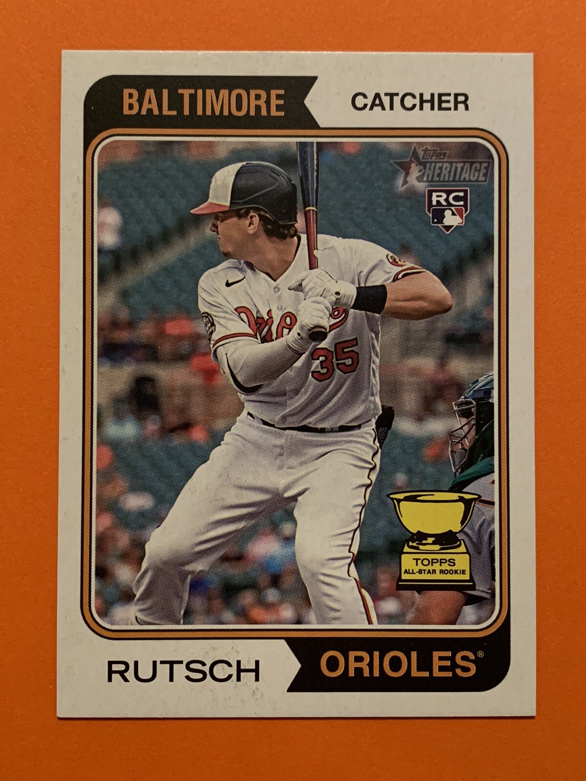 ADLEY “RUTSCH” RUTSCHMAN (ROOKIE) 2023 Topps Heritage #7 NICKNAME VARIATION SSP