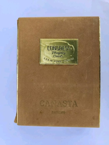VINTAGE CONGRESS Playing Cards Double Deck Great Danes Cel-u-tone Finish - Bild 3 von 5