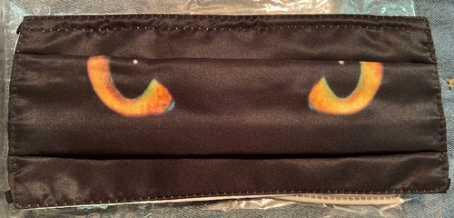 Cat Eyes Design FACE MASK COVER Reusable - W Xtra Filters! Brand New!! - Picture 3 of 3