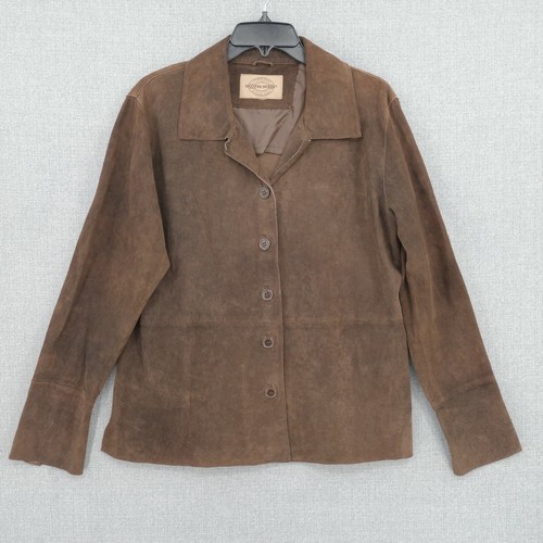 Skotts Suede Jacket Womens Large Brown 