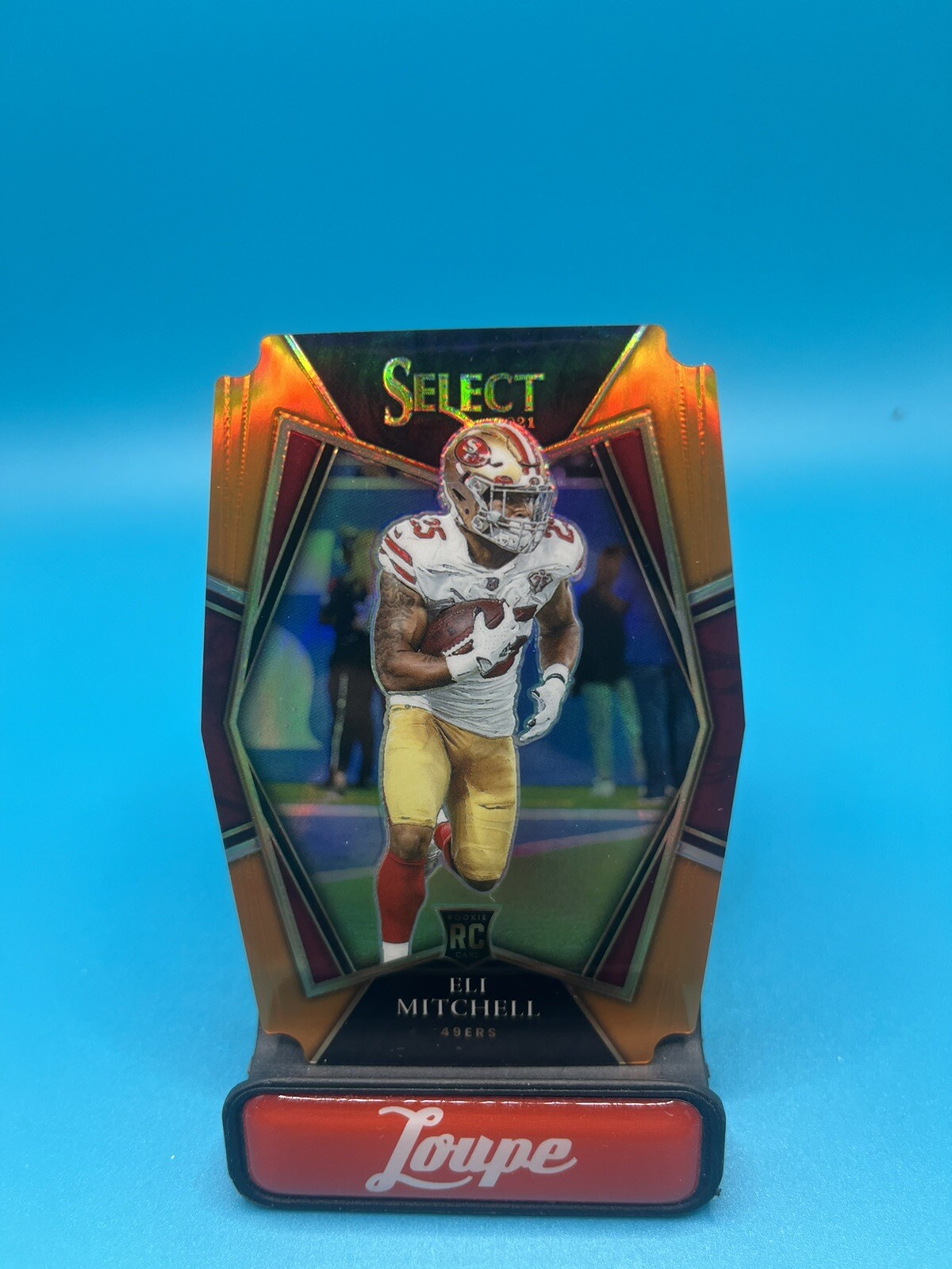 Eli Mitchell 2021 Panini Select Premier Level Orange Die Cut RC /249 #192 49ers