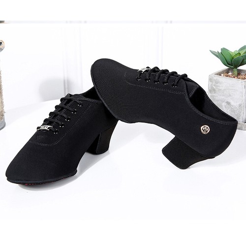 Women Latin Dance Shoes Ballroom Jazz Shoes Practice Split Suede Sole 5cm Heel - Picture 6 of 16