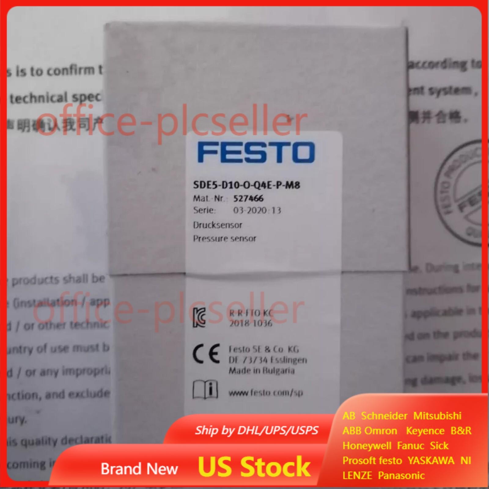 NEW FESTO 527466 SDE5-D10-O-Q4E-P-M8 Pressure Sensor
