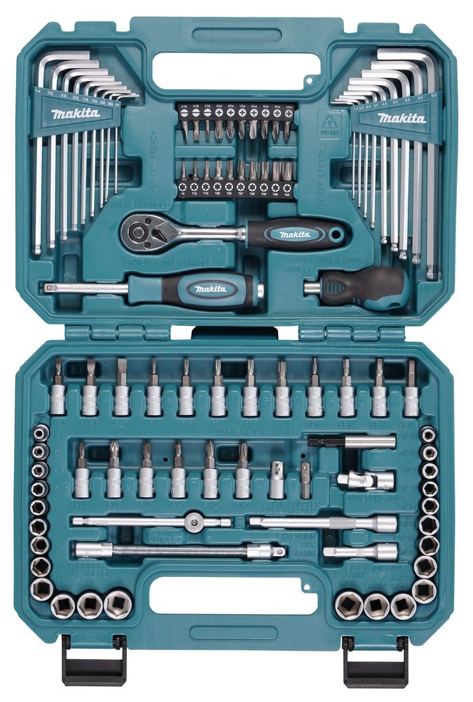 Makita Screw Driver, Hex Key and Socket Set - 91 Pieces - E-15752