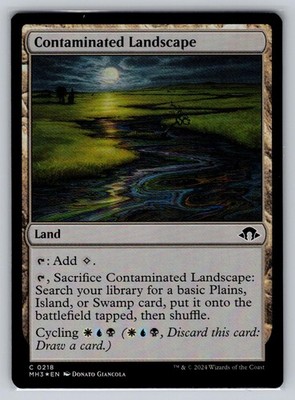 Magic: The Gathering Contaminated Landscape 218 Foil Common Modern Horizons 3 NM