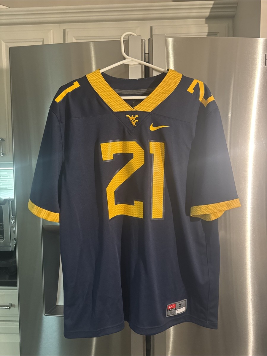NCAA アメフトユニフォーム　NIKE Nike West Virginia Mountaineers #21 Football Jersey Mens XL Navy