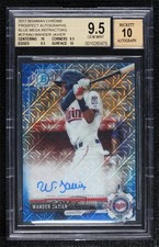 2017 Bowman Chrome Prospect Blue Mojo Refractor Wander Javier BGS 9.5 Auto 6u3