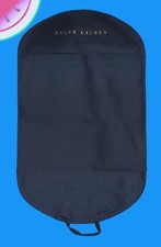 Authentic RALPH LAUREN 39" X 24 Side Zipper Garment Bag Navy Blue  Gold Letters
