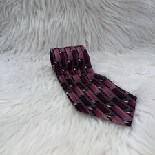 Arrow 100% Silk Tie Pink Geometrical Design Made in USA