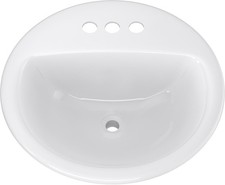 PROFLO PF194R Rockaway 19" Circular Vitreous China Drop In Bathroom White 