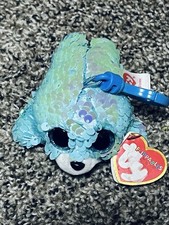 TY Flippables Sequin Plush - WAVES the Seal Keychain