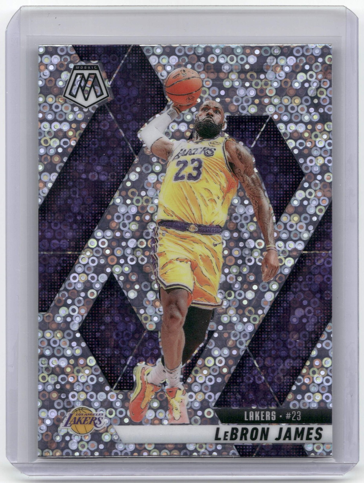 2024-25 Panini Mosaic #180 LeBron James Fast Break Silver Disco