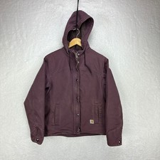 Carhartt Sandstone Berkley Jacket Sherpa Lined Womens XS 100657 515 Dusty Plum