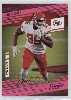 2021 Panini Prestige Xtra Points Pink 8/50 Chris Jones #93 11cz