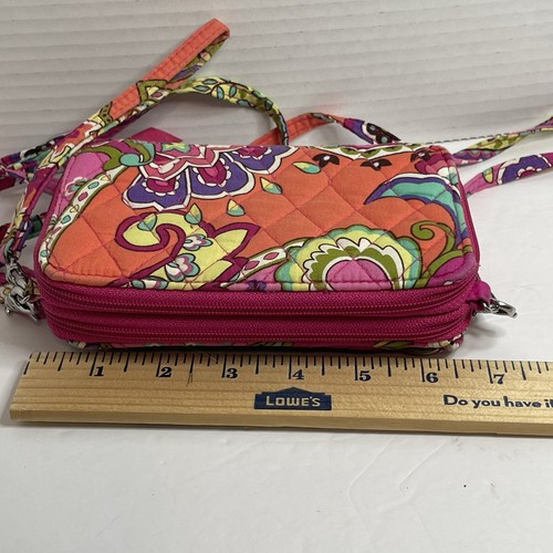 Vera Bradley Pink Clutch Wallet All in One Crossbody Removable Straps Paisley - Picture 10 of 10