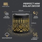 Solar Mandala Garden Wall Light Waterproof Outdoor Fence Patio Yard Decor LED