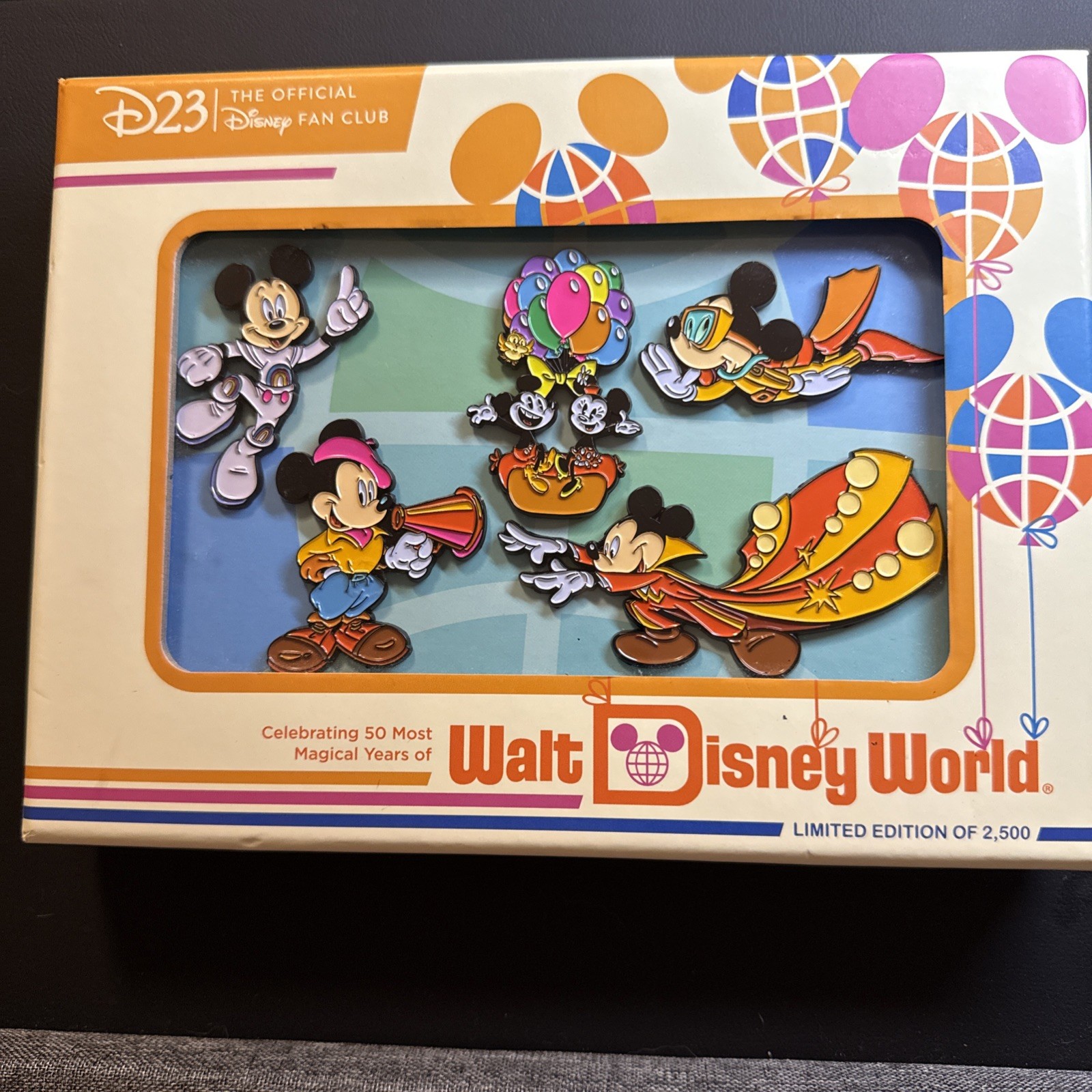 Disney D23 Fan Club Pins NEW Set of 5