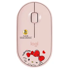 Logitech Hello Kitty Cute Slim, Lightweight, Quiet Mouse With , Multi-Device , _