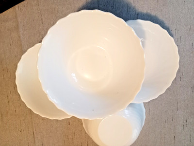 4x  Schale Schüssel Luminarc Suppenschale Hartglas Salatschüssel  18 cm