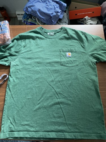 Carhartt Loose Fit North Woods Green Pocket Tee T-Shirt Men's Large Free Shippin
