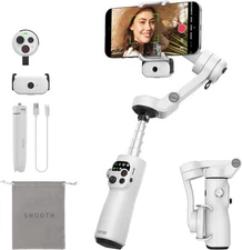 Smooth Q5 Ultra Combo Gimbal Stabilizer for iPhone, Detachable Voice Remote Cont