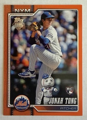 2026 Topps Jonah Tong RC Hidden Mascot Mr. Met Orange /25 SSP Mets #4