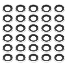 30Pcs M10 Self-Centered Bonded Sealing Gasket, NBR Metal Bonded Sealing Washers