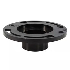7 In. O.D. Plumbfit ABS Water Closet Toilet Flange Less Knockout, Fits inside