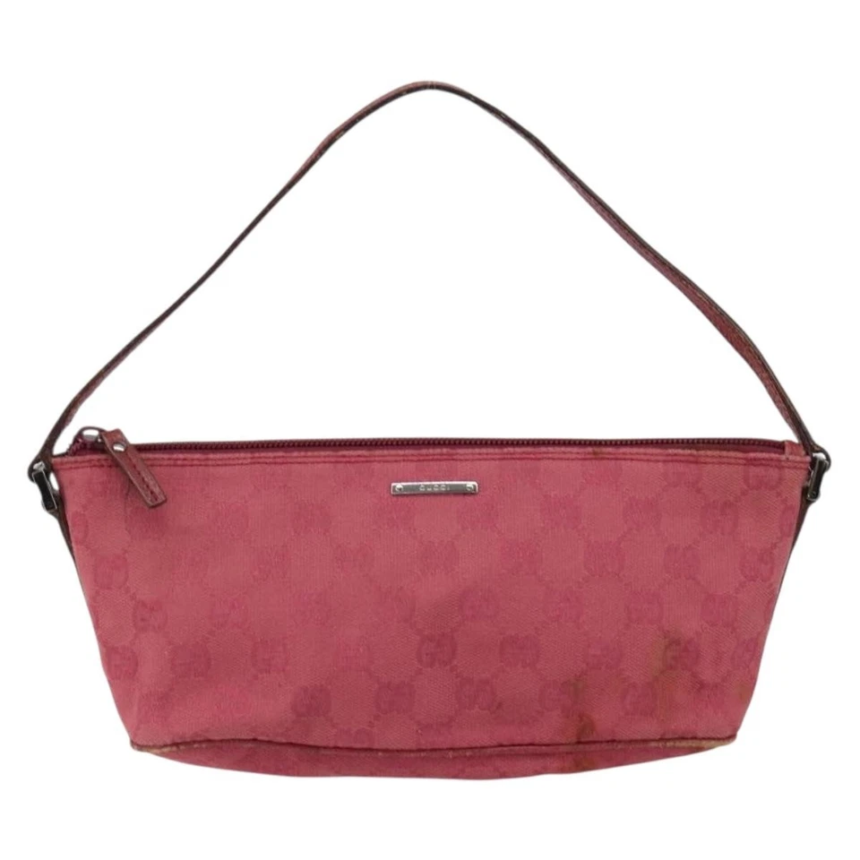 GUCCI GG Bolsa Accesorio Lona Rosa 07198 Auténtico ep11501 Foto 2 de 4