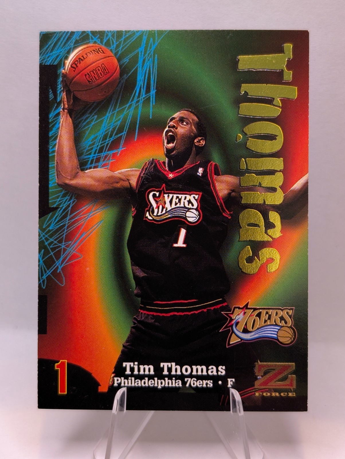 1997-98 Skybox Z-Force Tim Thomas #120 Rookie Philadelphia 76ers
