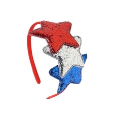 4th of July Headband Glitter Star Hair Bands Red White and Blue Patriotic Hai...