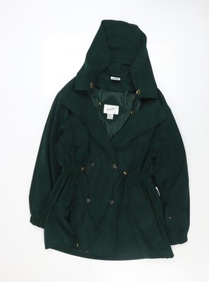 Jacqueline Ferrar Damen grün Petite Large Anorak Jacke mit Kapuze