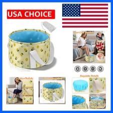 Foldable Bucket for Soaking Feet, Portable Foot Bath Tub Spa Basin Yellow Foo...