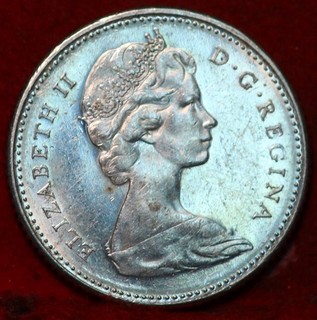 Uncirculated 1967 Canada 10 Cents Silver Foreign Coin