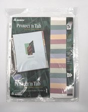 New Avery Protect 'n Tab 11 SETS Top-Load Indexed 5-tab Clear Sheet Protectors