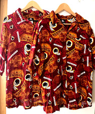 2 pc . WASHINGTON REDSKINS HAWAIIAN SHIRT CLASSIC 'HAIL TO THE REDSKINS' LARGE