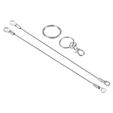 4 Pack Lanyard Cable 1.5mmx20cm Rope with 4 Pack Key Ring 4 Pack Keychain