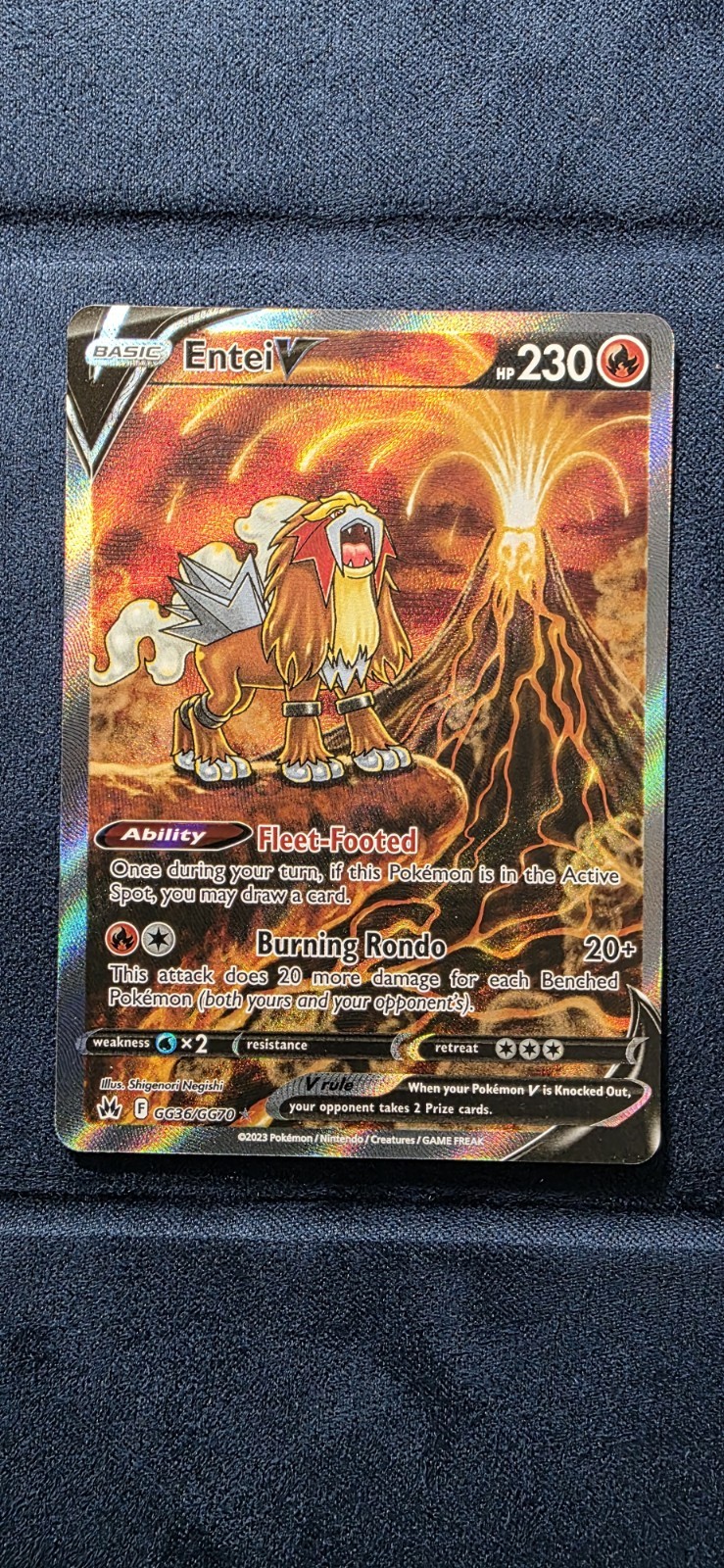 Entei v Crown Zenith Galarian Gallery Holo Ultra Rare Pokémon TCG GG36/GG70 NM