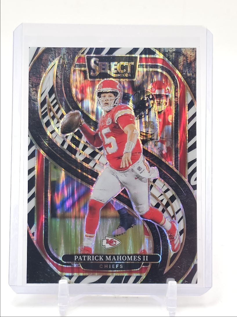 PATRICK MAHOMES II 2024 SELECT PREMIER LEVEL ZEBRA SHOCK CHIEFS Q2919