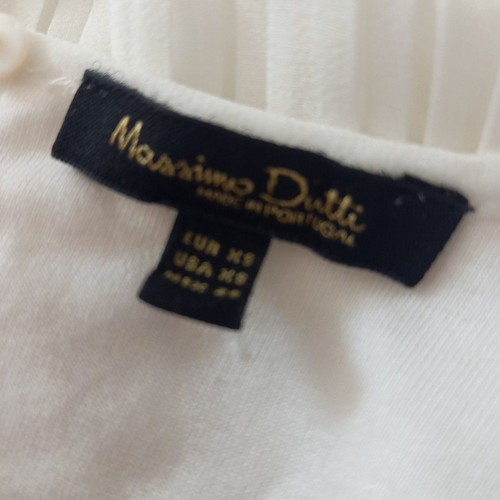 Massimo Dutti XS UK 6 8 Sunray Pleated A Line Shift Dress White Flowy - Picture 3 of 6