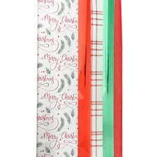 100 Sheets of Christmas Gift Tissue Paper, Paper and Mylar Holiday Themed Sheets
