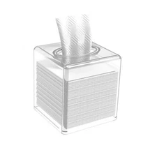 Clear Acrylic Square Facial Tissue Box Holder with Cover 5.1*5.1*5.4 Inch 1