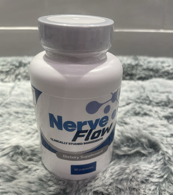 Nerve Flow Brain & Nervous System Support Thiamine B6 B12 GABA 30ct Exp 12/2027