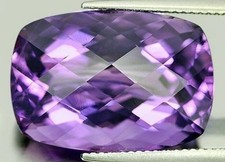 AFRICAN AMETHYST 18 x 13 MM CUSHION CUT CHECKERBOARD TOP ALL NATURAL F-5416