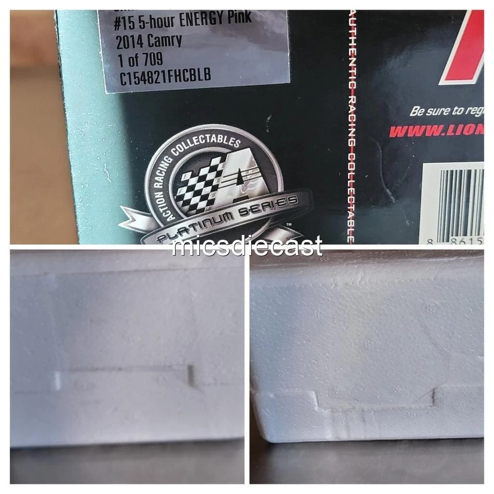 XRARE 2014 Clint Bowyer #15 Charlotte 5 小时粉色 1:24 MWR 709 全新带盒 — 第 2/4 张图片