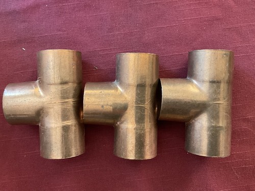 1-1/4 in. Copper Pressure All Cup Tee Fitting 3 Pack