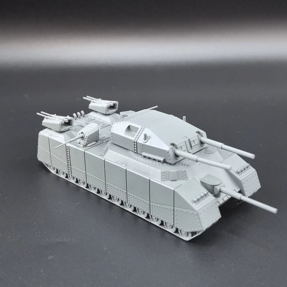 1/300 WW II Germany Krupp P1000 Super Heavy Tank Unpainted Kit Model 3D Printed - Image 3 of 4