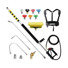JANZ 25 FT Pressure Washer Telescoping Wand with Power Washer Extension Wands...